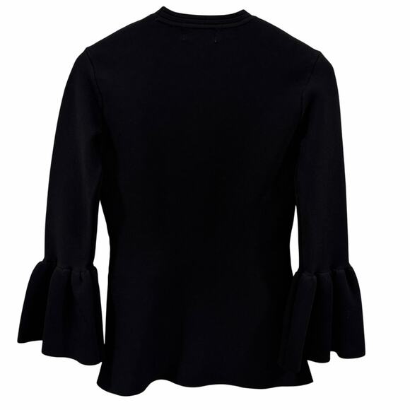 Rachel Parcell Santana Scuba Knit Sweater in Black - Picture 6 of 8
